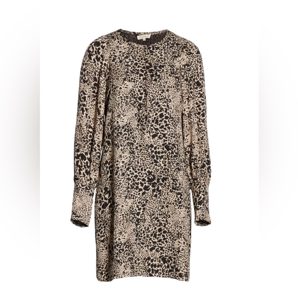 Rebecca Taylor Leopard Print Silk Dress 6